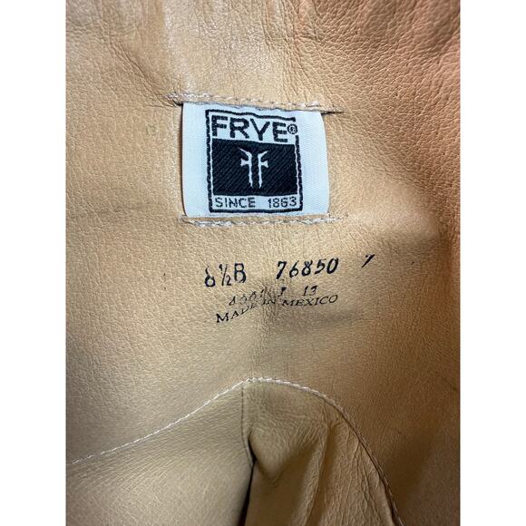 FRYE Red Distressed Sz 8.5 Phillip Harness Tall Leather Boots Western Riding Zip - Picture 9 of 9